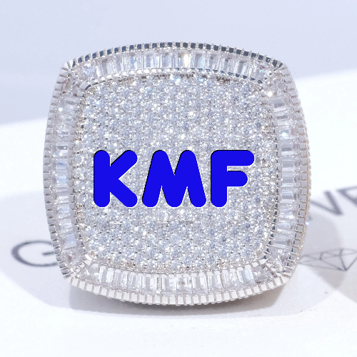 CUSTOM LETTER 3D ICED RING