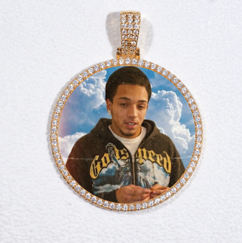 MEDIUM 3D CIRCLE CUSTOM PICTURE PENDANT