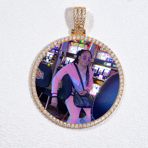 MEDIUM 3D CIRCLE CUSTOM PICTURE PENDANT