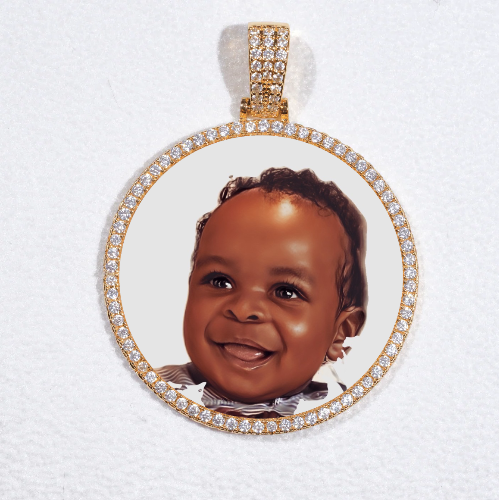 MEDIUM 3D CIRCLE CUSTOM PICTURE PENDANT