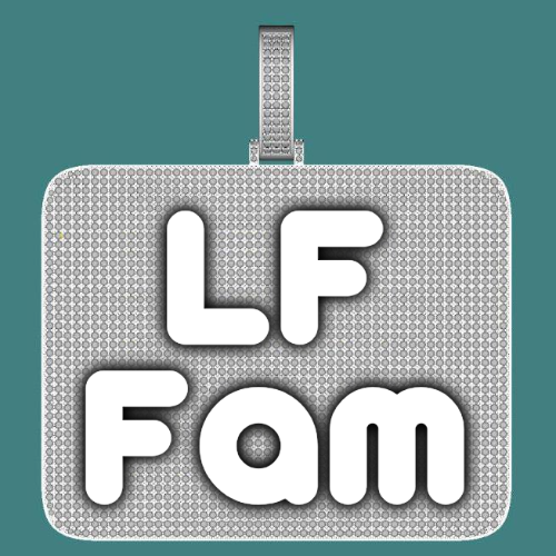 CUSTOM LETTER NECKLACE 3D BIG SQUARE
