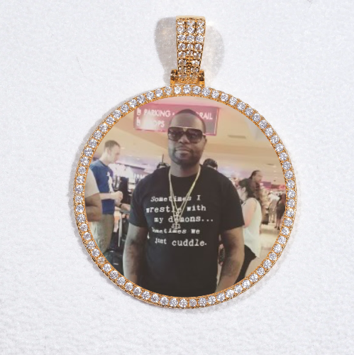 MEDIUM 3D CIRCLE CUSTOM PICTURE PENDANT