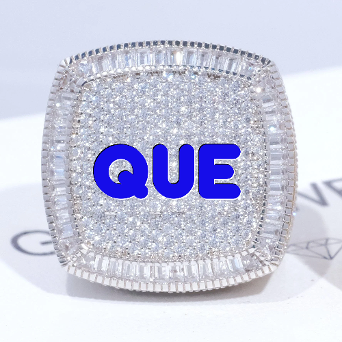 CUSTOM LETTER 3D ICED RING