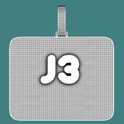 CUSTOM LETTER NECKLACE 3D BIG SQUARE