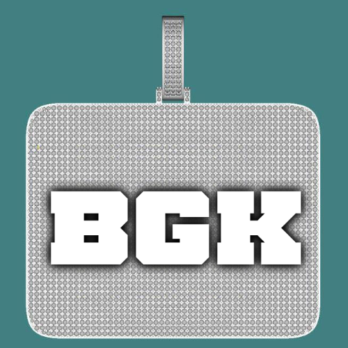 CUSTOM LETTER NECKLACE 3D BIG SQUARE