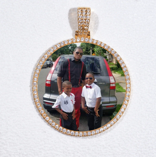 MEDIUM 3D CIRCLE CUSTOM PICTURE PENDANT