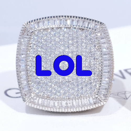 CUSTOM LETTER 3D ICED RING