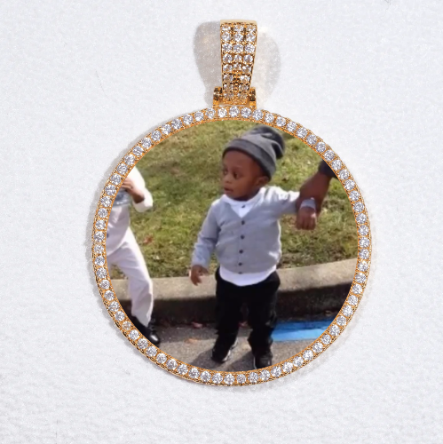 MEDIUM 3D CIRCLE CUSTOM PICTURE PENDANT
