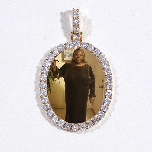 3D Oval Custom Picture Pendant
