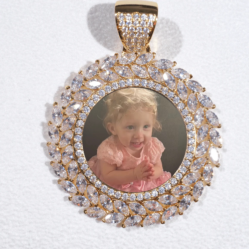 Large 3D Wheat Ear Custom Picture Pendant
