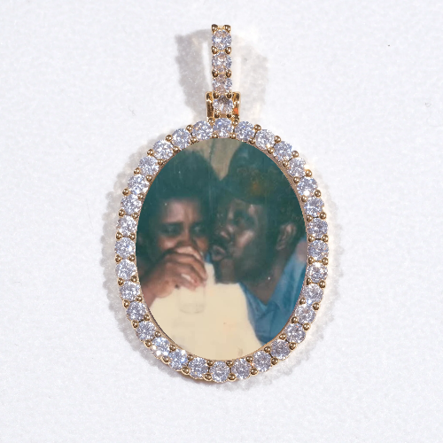 3D Oval Custom Picture Pendant