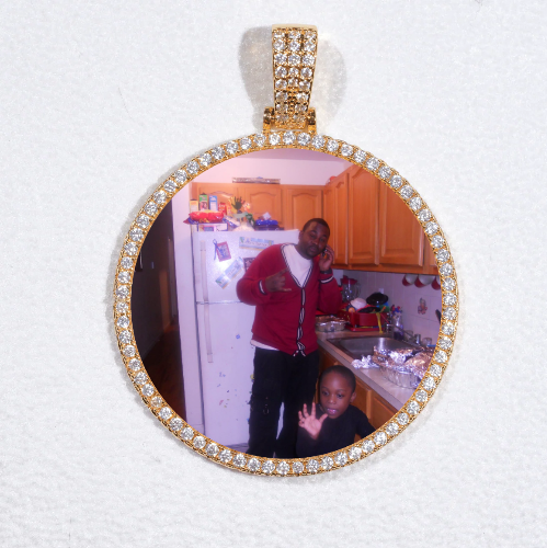 MEDIUM 3D CIRCLE CUSTOM PICTURE PENDANT