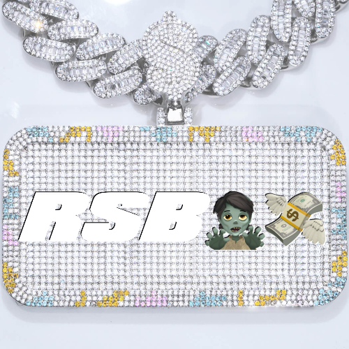 CUSTOM LETTER NECKLACE 3D COLORFUL SQUARE