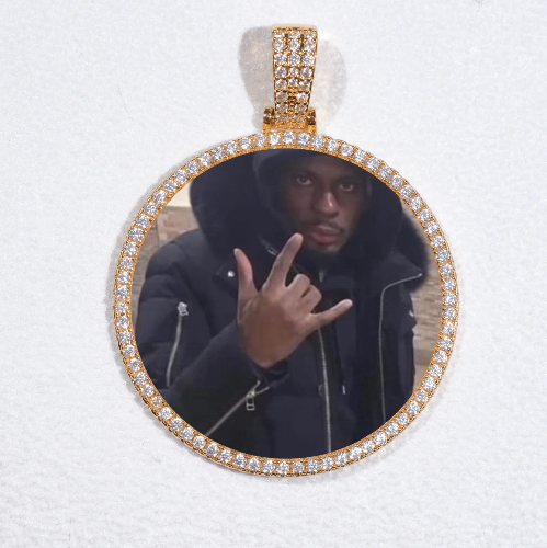 MEDIUM 3D CIRCLE CUSTOM PICTURE PENDANT