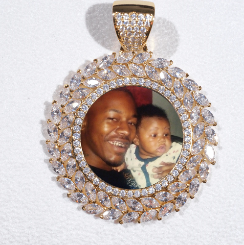 Large 3D Wheat Ear Custom Picture Pendant
