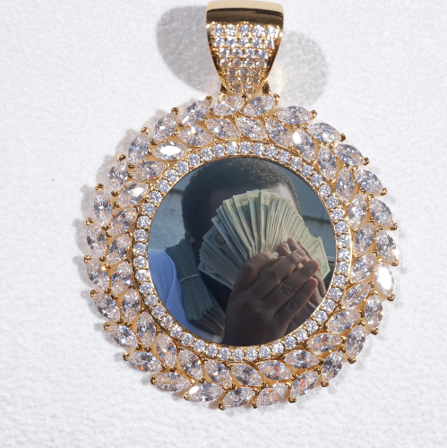 Large 3D Wheat Ear Custom Picture Pendant