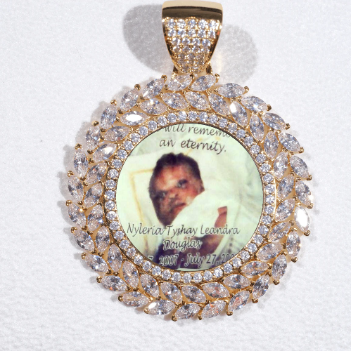 Large 3D Wheat Ear Custom Picture Pendant