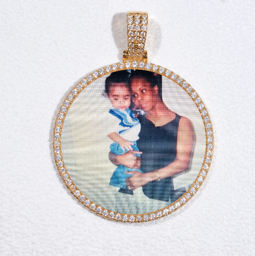 MEDIUM 3D CIRCLE CUSTOM PICTURE PENDANT