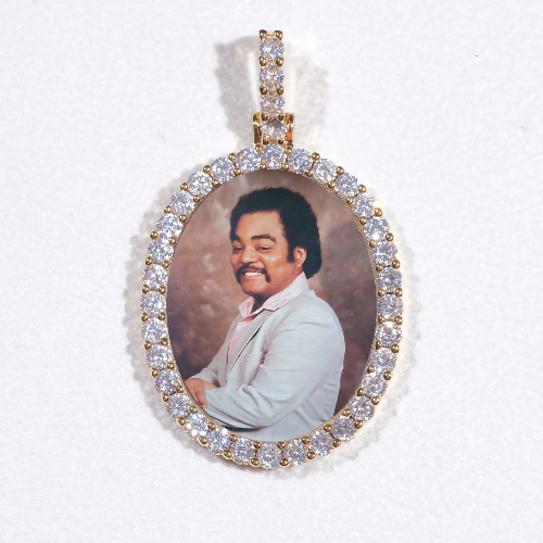 3D Oval Custom Picture Pendant