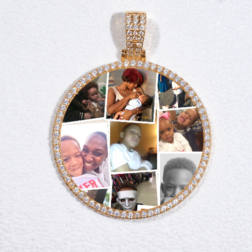 MEDIUM 3D CIRCLE CUSTOM PICTURE PENDANT