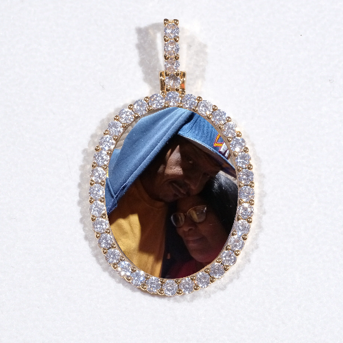 3D Oval Custom Picture Pendant