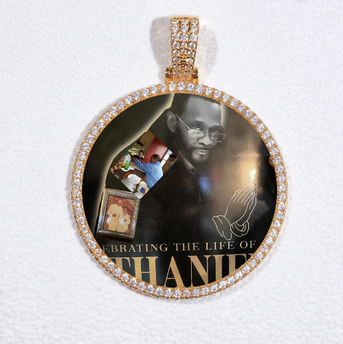 MEDIUM 3D CIRCLE CUSTOM PICTURE PENDANT