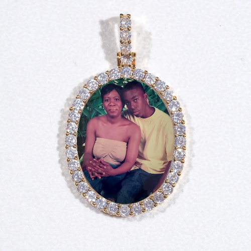 3D Oval Custom Picture Pendant
