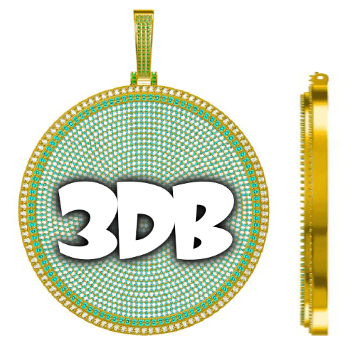 CUSTOM LETTER NECKLACE 3D BIG DISC