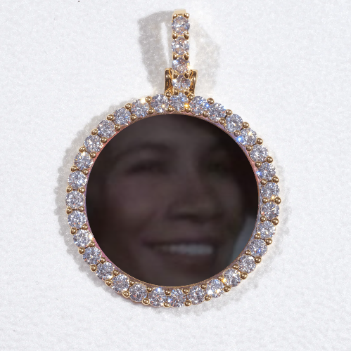3D CIRCLE CUSTOM PICTURE PENDANT SMALL SIZE