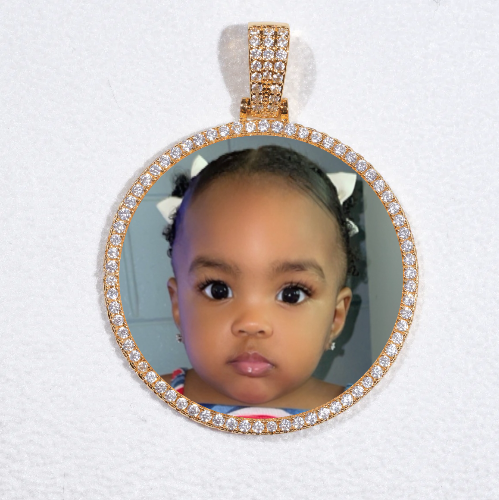 MEDIUM 3D CIRCLE CUSTOM PICTURE PENDANT