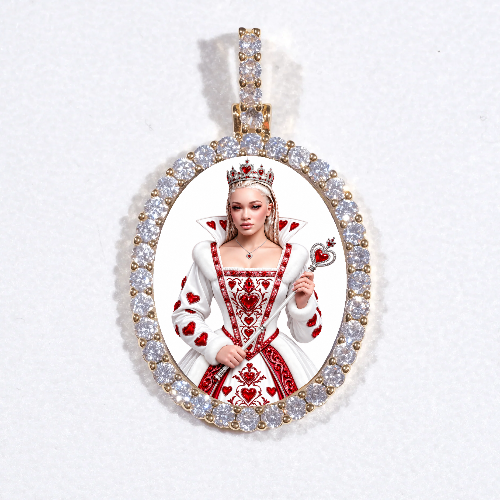 3D Oval Custom Picture Pendant