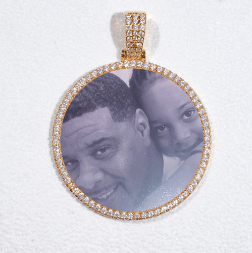 MEDIUM 3D CIRCLE CUSTOM PICTURE PENDANT