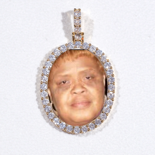 3D Oval Custom Picture Pendant