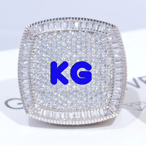 CUSTOM LETTER 3D ICED RING