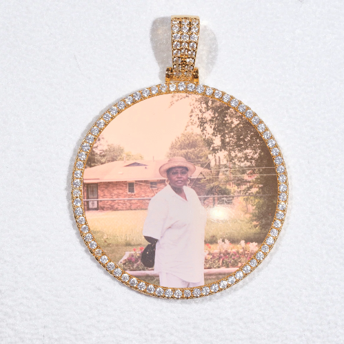 MEDIUM 3D CIRCLE CUSTOM PICTURE PENDANT