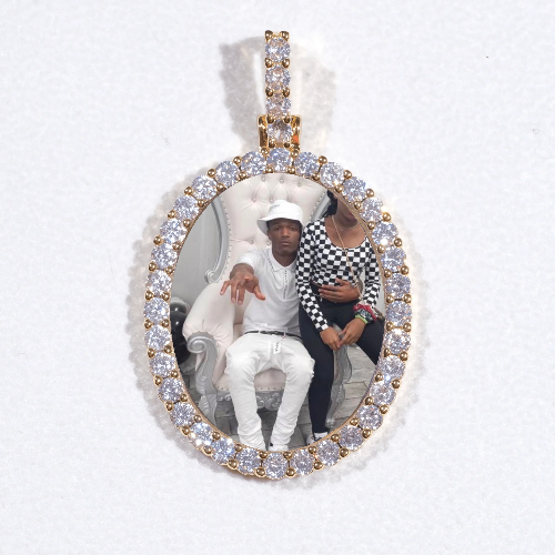 3D Oval Custom Picture Pendant