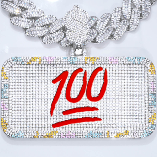 CUSTOM LETTER NECKLACE 3D COLORFUL SQUARE
