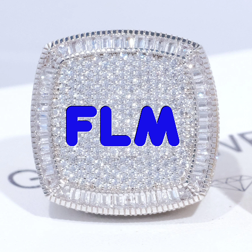 CUSTOM LETTER 3D ICED RING