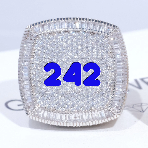 CUSTOM LETTER 3D ICED RING