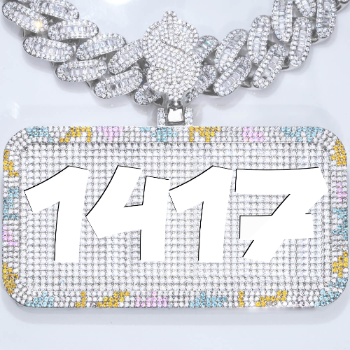 CUSTOM LETTER NECKLACE 3D COLORFUL SQUARE