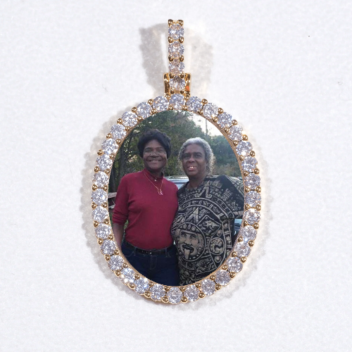 3D Oval Custom Picture Pendant