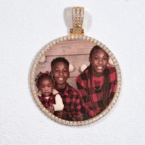 MEDIUM 3D CIRCLE CUSTOM PICTURE PENDANT
