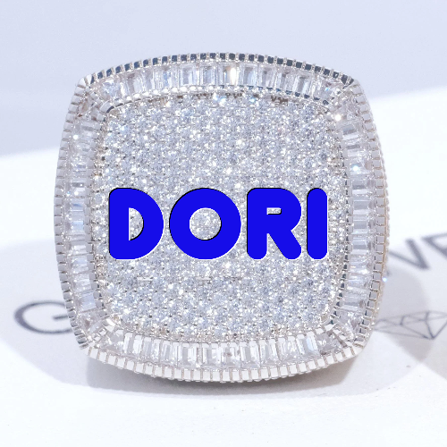 CUSTOM LETTER 3D ICED RING