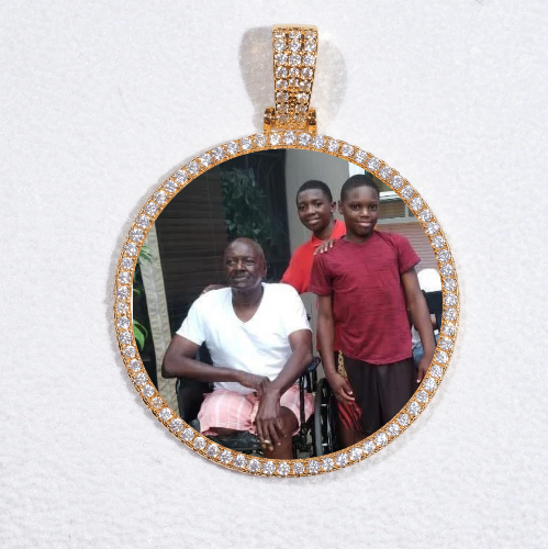 MEDIUM 3D CIRCLE CUSTOM PICTURE PENDANT
