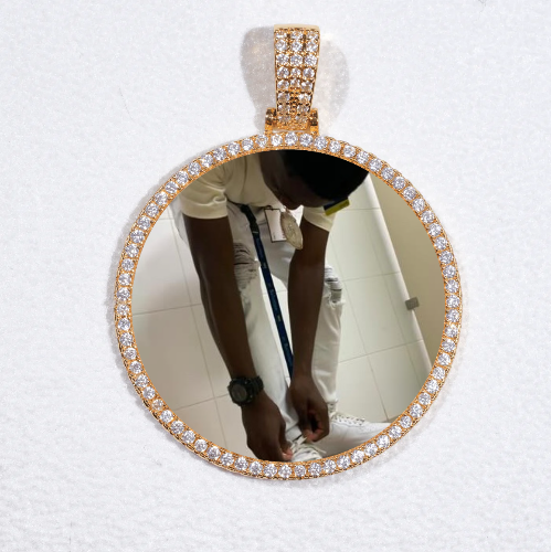 MEDIUM 3D CIRCLE CUSTOM PICTURE PENDANT