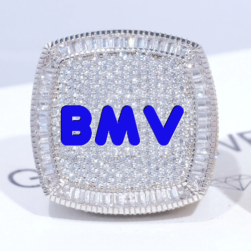 CUSTOM LETTER 3D ICED RING