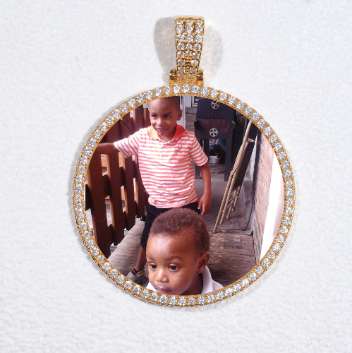 MEDIUM 3D CIRCLE CUSTOM PICTURE PENDANT