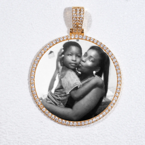 MEDIUM 3D CIRCLE CUSTOM PICTURE PENDANT