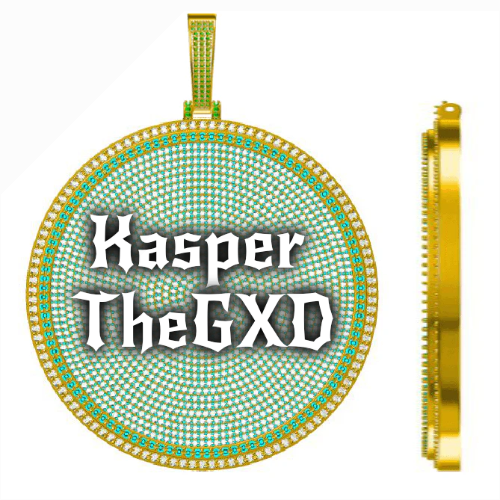 CUSTOM LETTER NECKLACE 3D BIG DISC