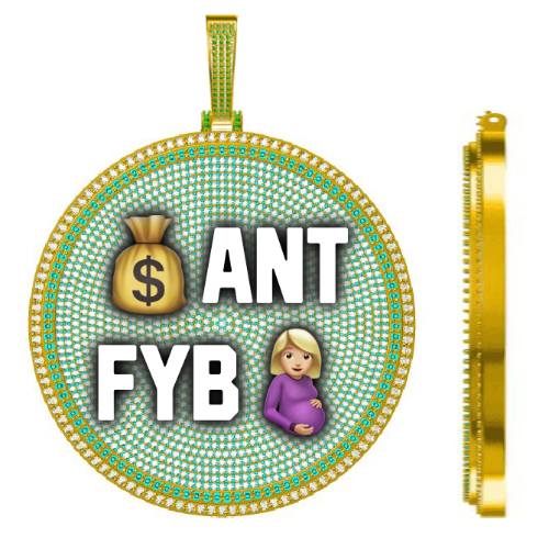 CUSTOM LETTER NECKLACE 3D BIG DISC